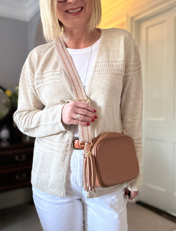 the new spring collection from afibel | edge to edge neutral cardigan