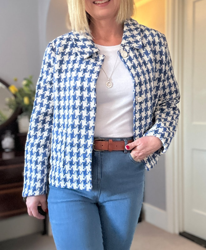 styling the new spring collection from afibel houndstooth check jacket