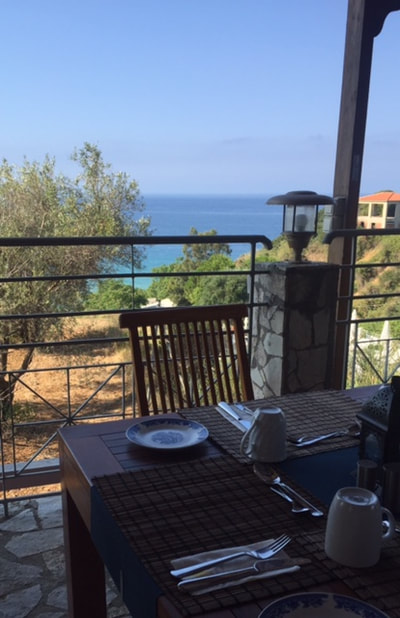 breakfast view in kefalonia