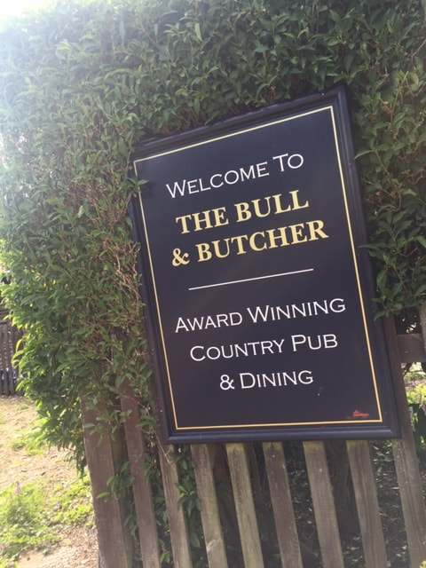 the bull and butcher pub sign in Turville