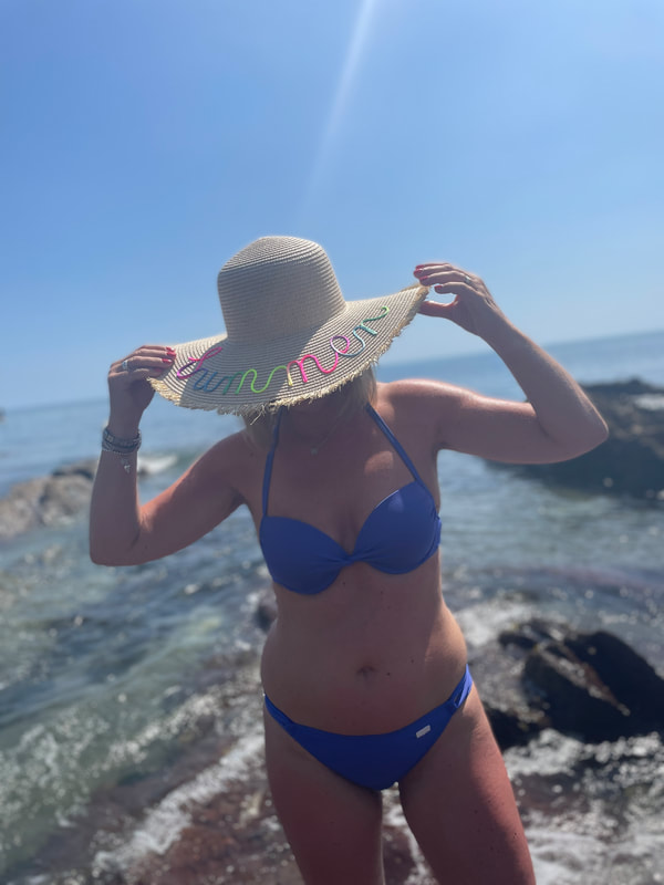 Bikini on beach portwrinkle | things to do in cornwall