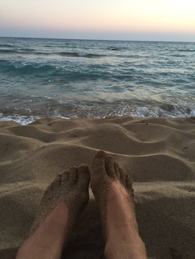 feet on beach kefalonia