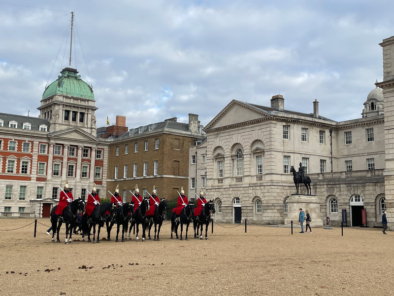horse and riders, changing of the guard
