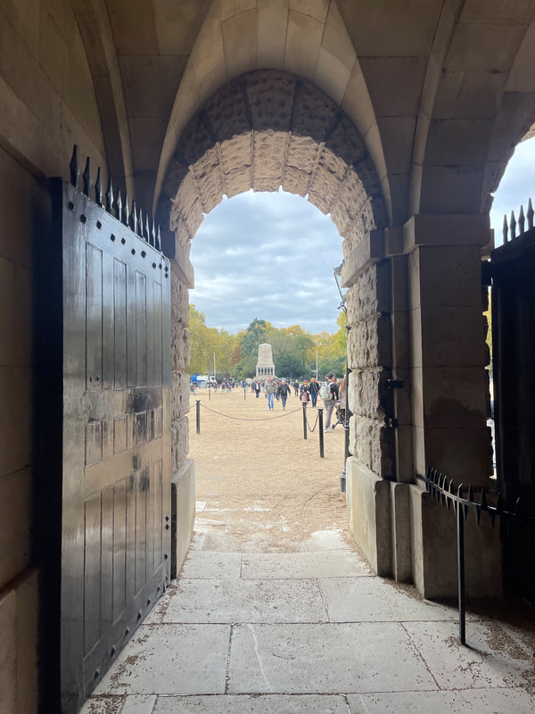 a view through the gates at whitehall