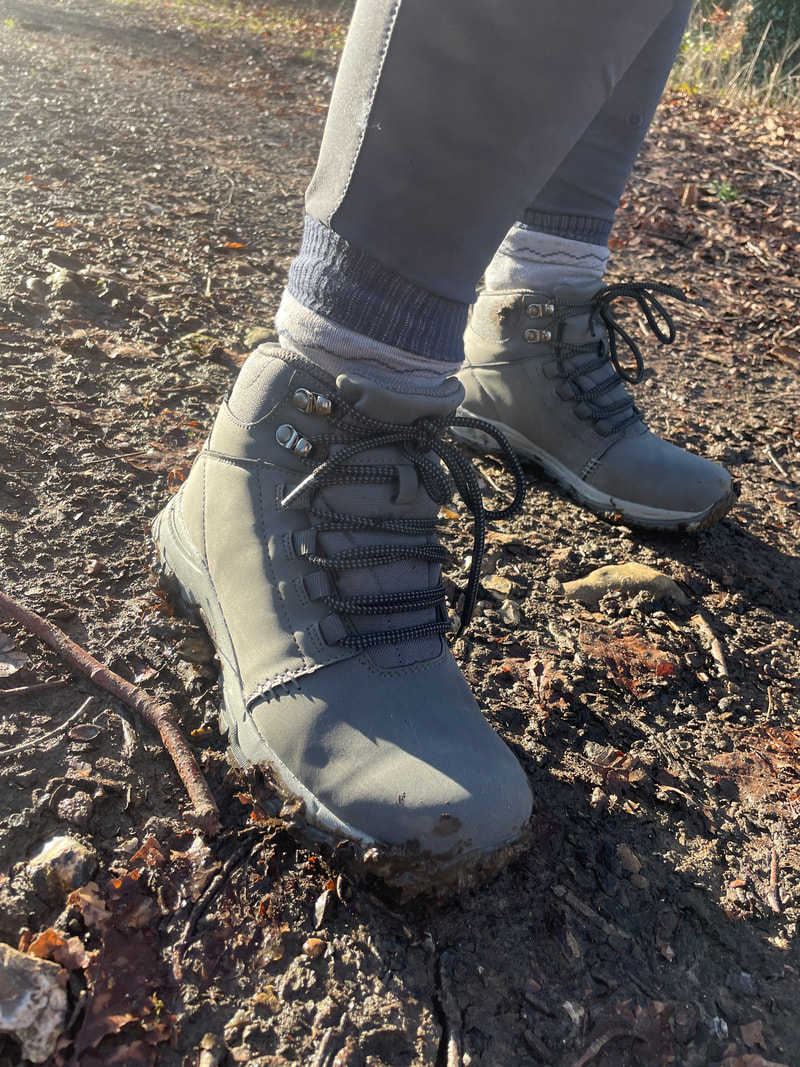wearing cotton traders hiking boots for women