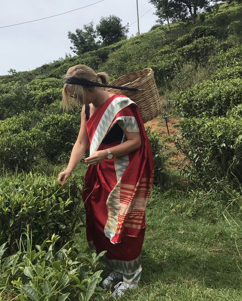 woman tea picking heritance tea factory sri lanka