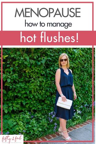 Want to know how you can help manage hot flushes when menopausal? My post gives some suggestions to make life more comfortable when you're going through the menopause #menopause #over50s