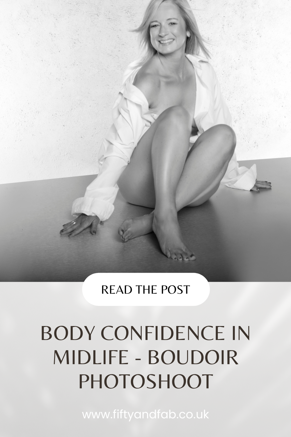 body confidence in midlife - boudoir photo shoot pinterest