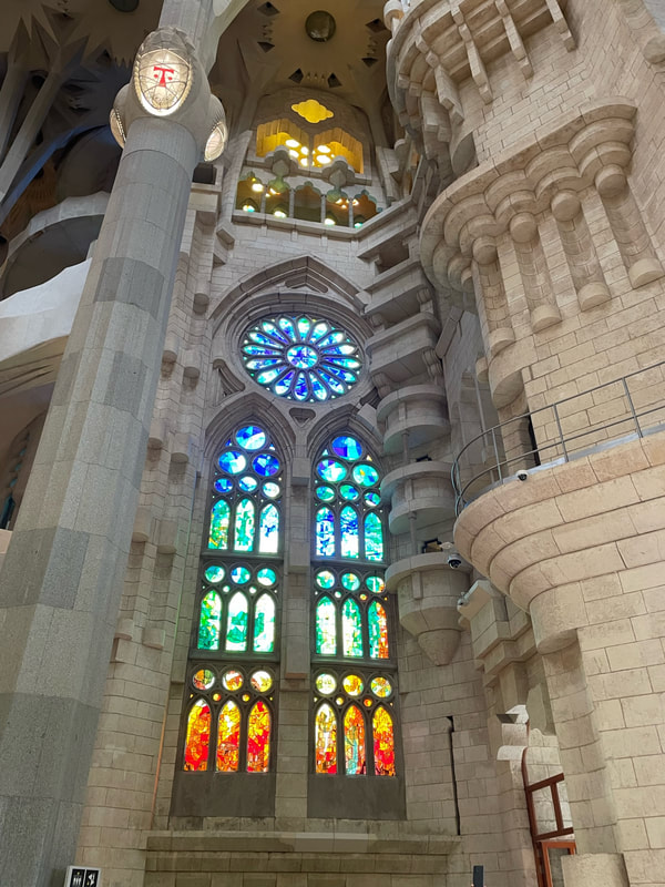 La Sagrada Familia stain glass windows