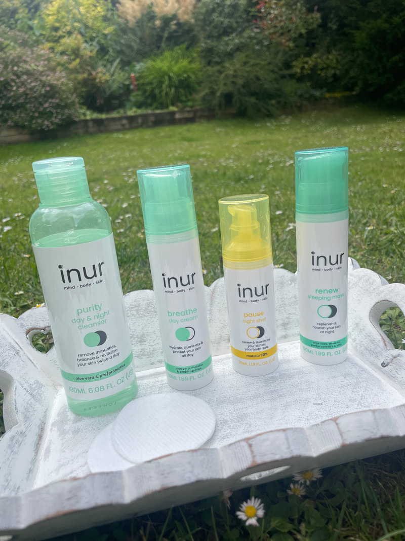 Natural skincare products from INUR | aloe vera and matcha for healthy skin