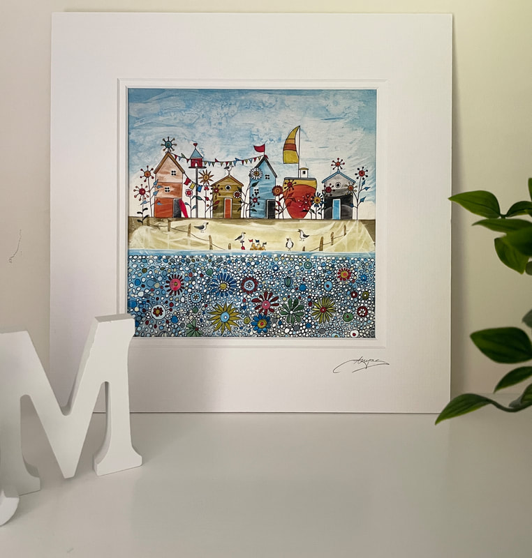 Mothers day gifts from Wychwood | beach huts and flowers art