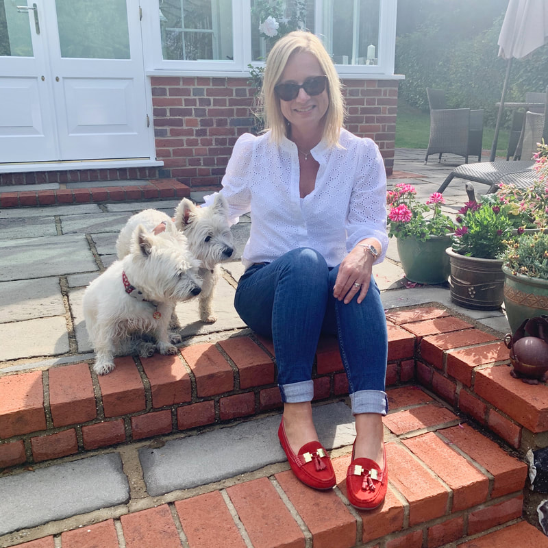 Me and my westies in the garden | Miso Loafer from Van Dal
