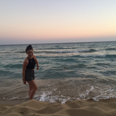 girl on beach kefalonia