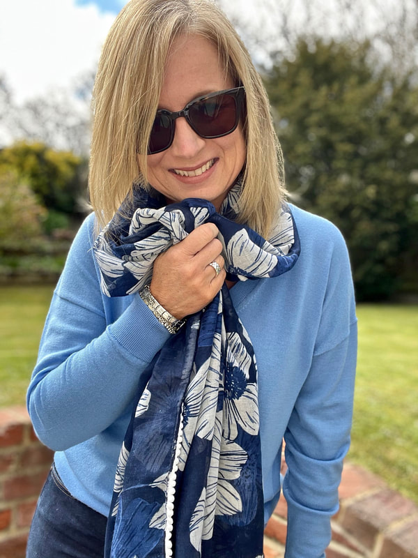 azure blue jumper from M&S