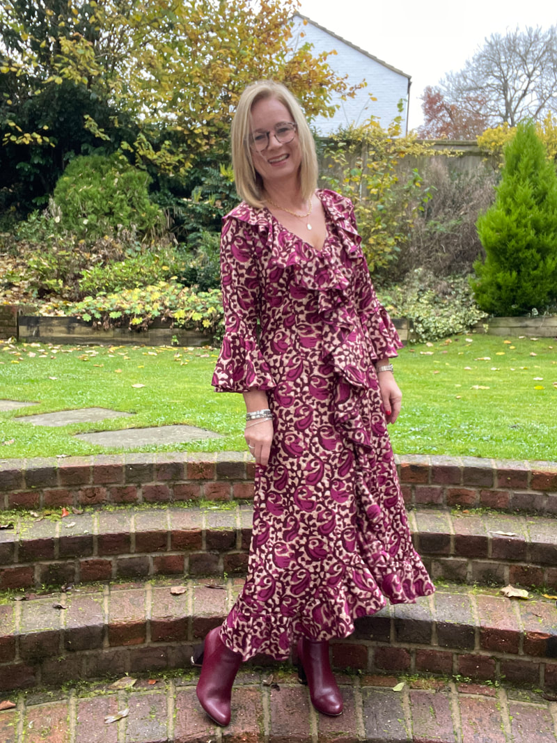 Felicity Dress in Mulberry Swirl from At Last