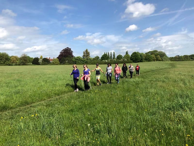 Group lesson nordic walking