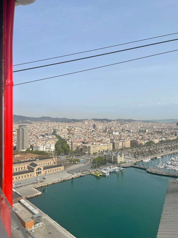 3 days in Barcelona itinerary | Montjuic cable car view