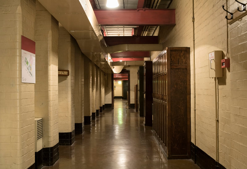 the corridors at the churchill war rooms