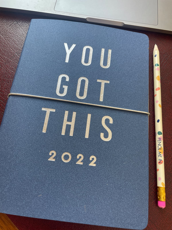 blue diary with caption on front you got this 2022