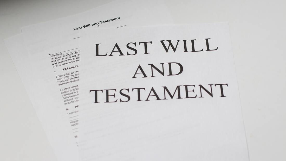 Printed document  last will and testament