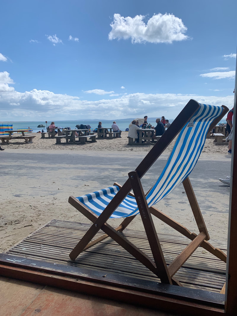 hire a beach hut and deckchair, avon beach, UK