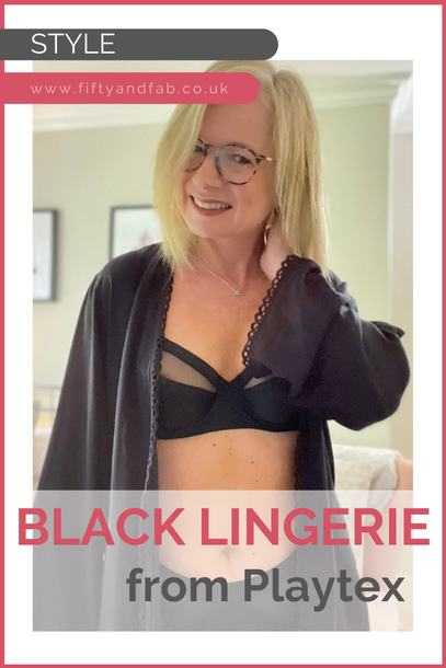 black lingerie set from playtex