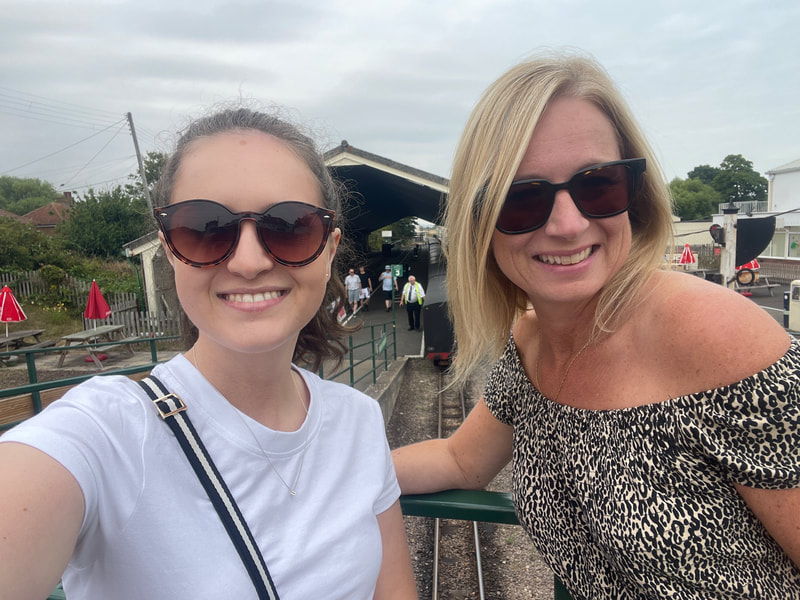 mum and daughter selfie at RH&DR New Romney Station
