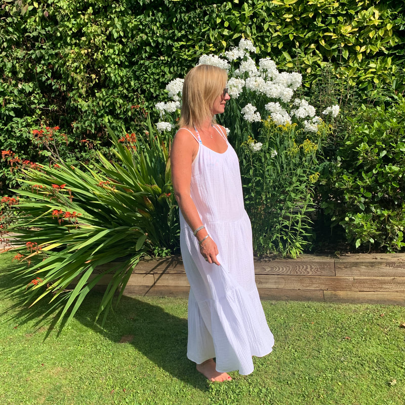 white summer dress, 50 and fab